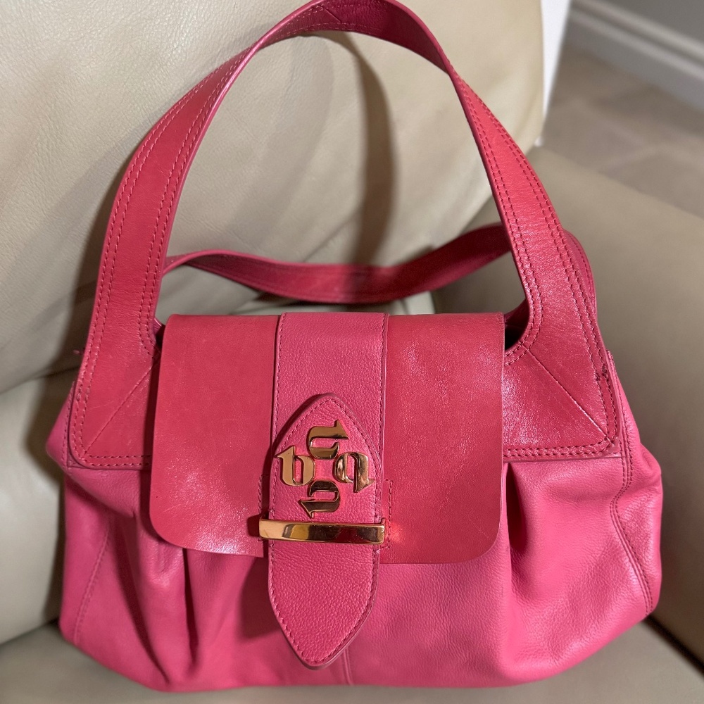 Ted Baker Genuine Leather Shoulder Bag – Bright Pink